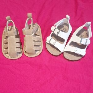 Carter's Bundle of 2 Baby Sandals (Size 3-6 Months, New Without Tags)